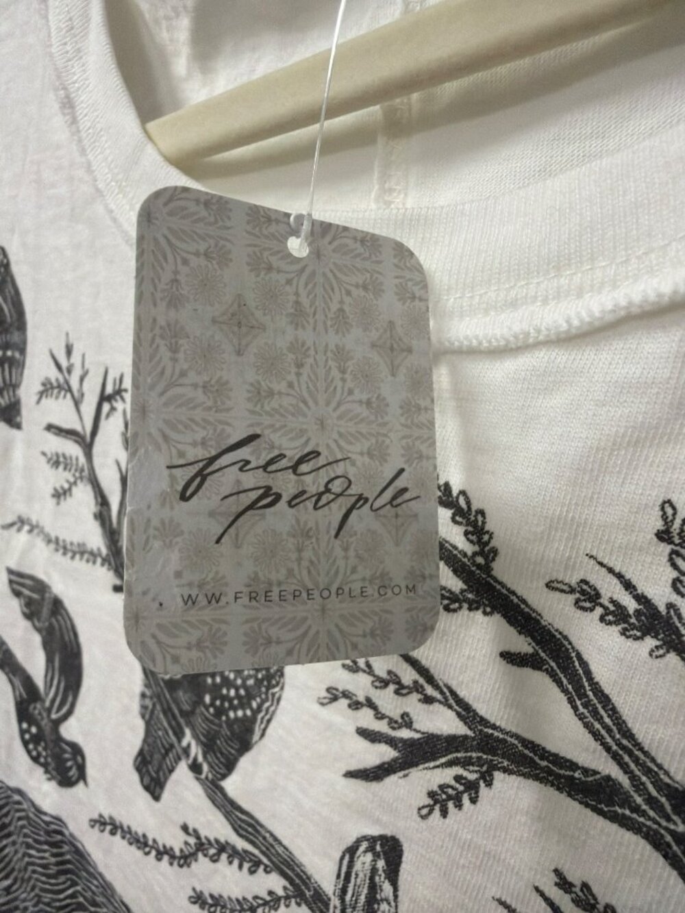 Free People Ragabond Woodland Long Sleeve Tee Top T Shirt Small New - Picture 5 of 9